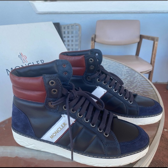MONCLER “LYON” HIGH TOP SNEAKERS EU40 (US Men’s 7) - Picture 4 of 5